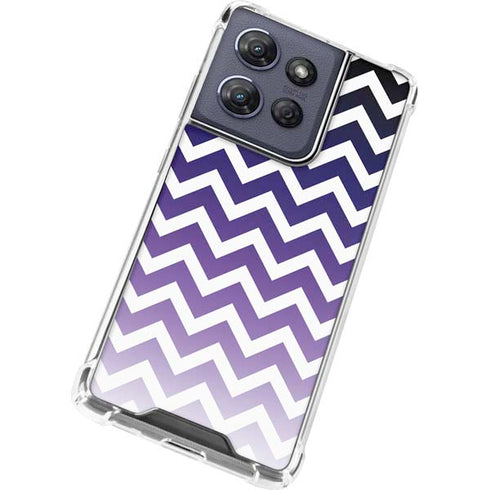 Chevron Purple Ombre Moto G Play 5G (2025) Clear Case